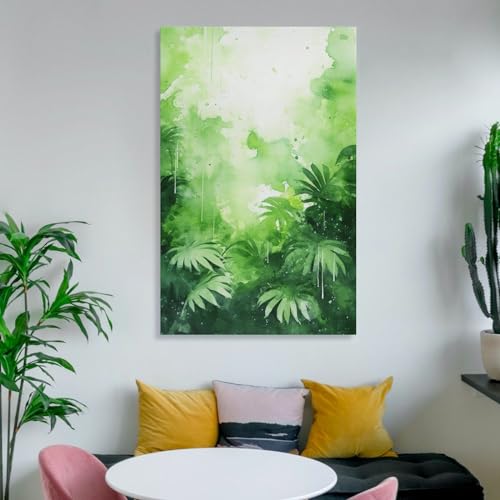 Aquarelle de feuilles rustiques pour rompre la monotonie d'un mur blanc - 6