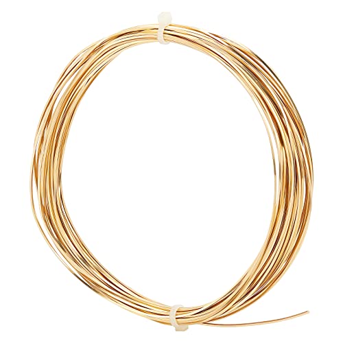Benecreat 20 Gauge 33 Feet Square Copper Wire Half Hard Yellow Brass Wire For Jewelry Beading Craft Work #TOP1