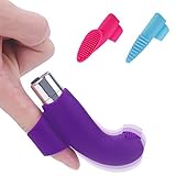 Powerful Bullet Vibrator with 3 Silicone Finger Sleeves, Adorime Rechargeable Clitoral Stimulation Vibrating Sex Toys for Women, Mini Clit Anal Stimulator Massager for Sex for Foreplay