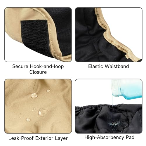 Image of Paw Legend Washable Reusable Female Dog Period Diapers for Heat Doggie Puppy Diapers for Female Dogs (3 Pack, Small)