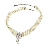 Duel On Jewel Ethnic Indian Bollywood Multi Strnad Faux Pearl Gold Plated Belly Chain Kamarband for
