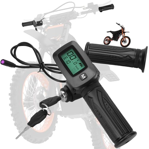 Image of Tuttio Soleil 01 New Throttle Integrated Display with M Button,and Left Side Grips only for Soleil 01 Electric Dirt Bike,Note: New and Old Throttle Cannot be Used interchangeably.48V