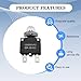 Ywdiml 40PCS 5 Sizes Car Thermal Circuit Breaker, 5 10 15 20 30Amp Manual Reset Push Button Circuit Breaker with Terminals and Caps, Auto Thermal Overload Protector Switch, Universal Fit