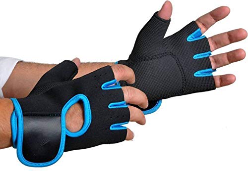 DreamPalace India Weight Lifting Palm Gym & Fitness Gloves (Free Size) Blue (B07JLVSMD2) Amazon Price History, Amazon Price Tracker