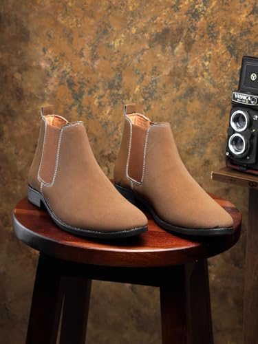 Image of Men's Slip On Fashion Chelsea Boots | High Tops, Soft Cushioned Insole, Comfortable Fit, Trendy, Stylish Boots