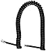 Cablesys ICC-ICHC406FBK 6-Feet Modular Coiled Handset Cord With 1-1/2-Inch Lead, Black