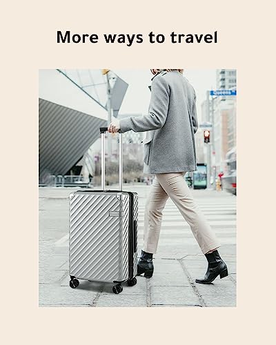 Luggex Sliver Carry On Luggage 22X14X9 - Pc Expandable Hard Shell Suitcase With Spinner Wheels #TOP1