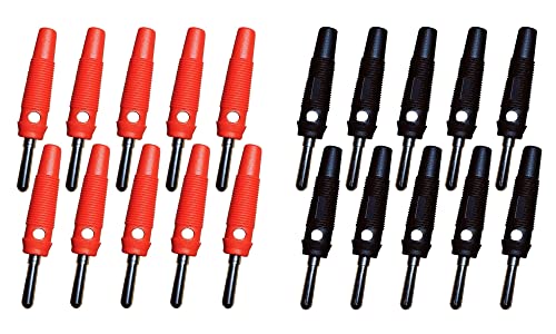 Kit conectores banana 4mm macho y hembra ATEC para paneles de laboratorio de electrónica