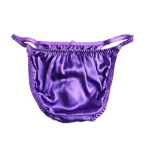 Yavorrs Women's Silk String Bikini Silk Panties 6 Pairs In One Economic Pack (Multicolor, L) #TOP2