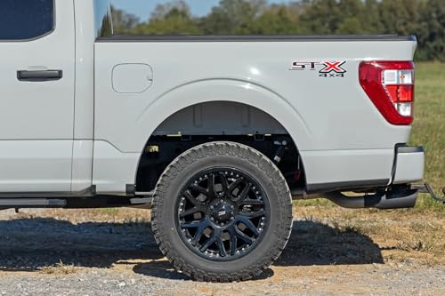 Image of Rough Country Mud Flap Delete for Ford F-150 (2021-2025) - Heavy-Duty Tri-Blend ABS, Easy Install, Includes Rear Deletes