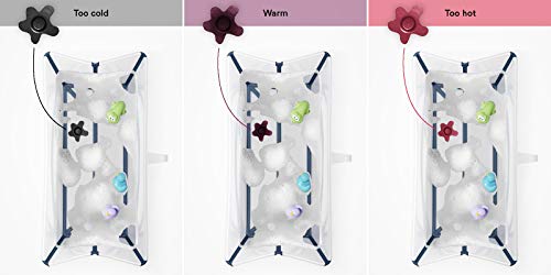 Image of Stokke Flexi Bath Portable Baby Bathtub Bundle with Heat-Sensitive Plug and Newborn Baby Bath Support, White Grey