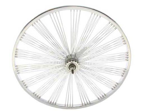 Lowrider 26" Fan 144 Spoke Coaster Wheel 14G Chrome. Bicycle Wheel, Bike Wheel, Bike Wheel, Bicycle Wheel, Chopper, Beach cuiser, Stretch Bike, Bike Part, Bicycle Part