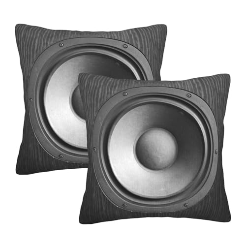 NOIRDAREL �X�s�[�J�[�p�^�[�� ���J�o�[ 18x18�C���` 2���Z�b�g �u���b�N�I�[�f�B�I �x�[�X �X���[�s���[�J�o�[ �X�s�[�J�[ ���y �T�E���h �����` ���J�o�[ �N�b�V�����P�[�X �z�[�� �J�E�` �x�b�h �\�t�@�p