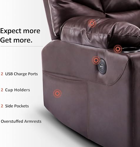 Sillón con función reclinable y piel sintética miniatura 4