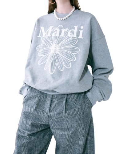 mardi mercredi SWEATSHIRT FLOWERMARDI – 100% Cotton, Relaxed Fit, Bold