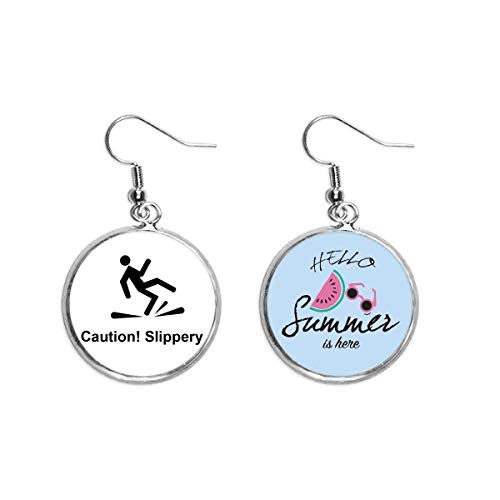 Pendientes de sandía originales con símbolo negro un regalo de verano ideal