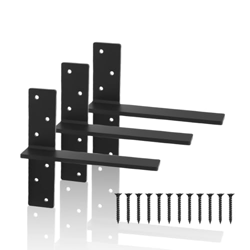 ICokin 3 Pcs 3/8 Thick Floating Shower Bench Brackets 12x11x2.5
