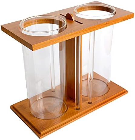 Fish Tank Creative Desktop Small Aquarium Desktop Ecological Glass Aquarium Bucket Aquarium Ornamental Fish Fish Tank Aquarium Tank (Color : Gold, Size : Empty Cylinder)