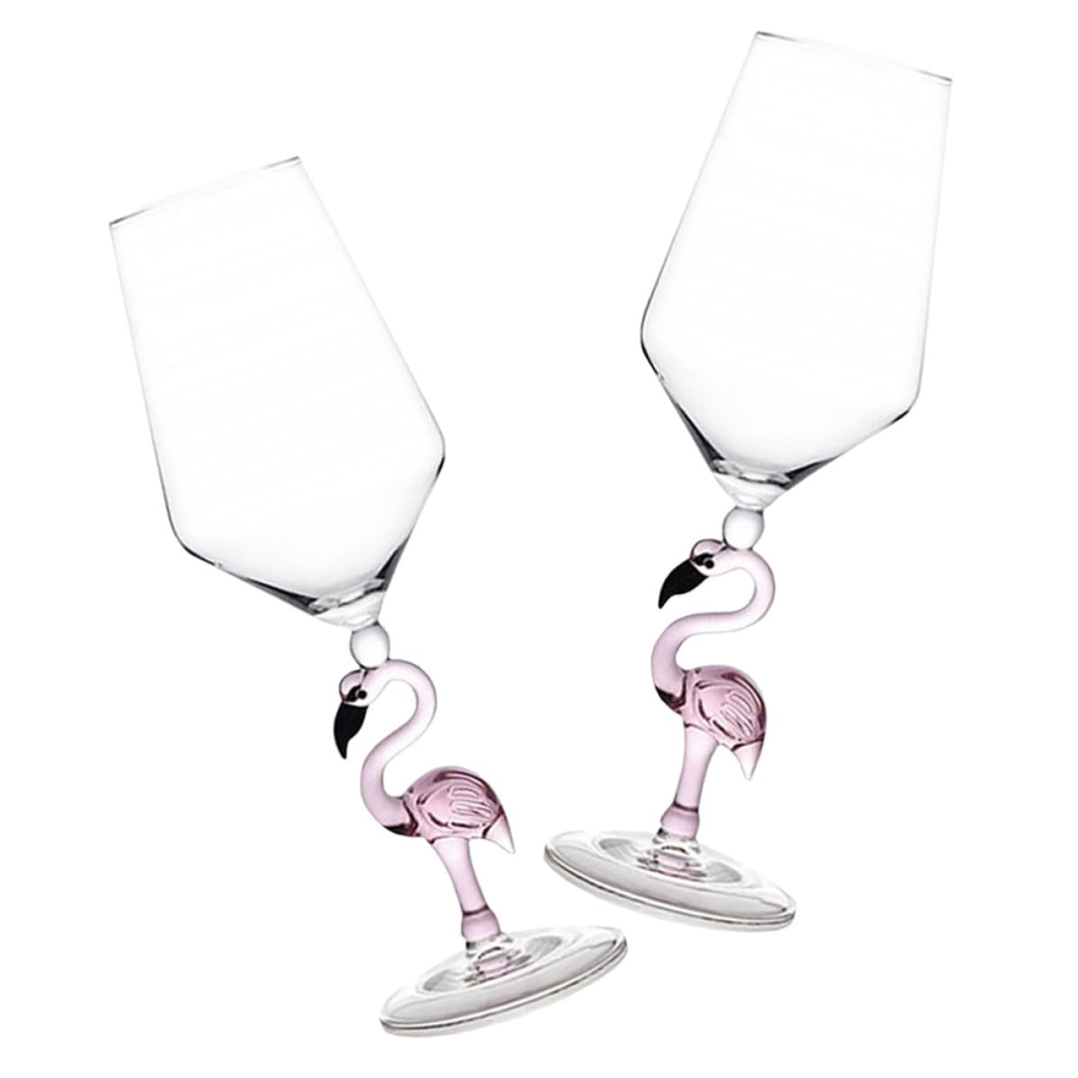 Verres à vin flamant rose lot de 2, cadeau créatif 330 ml