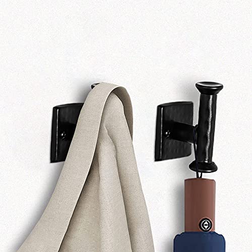 Monarch Abode 19129 Metal Hand Hammered Black Wall Towel Hooks Towel Holder Robe Hook Bathroom Hooks Door Hooks (Set Of 2) #TOP2