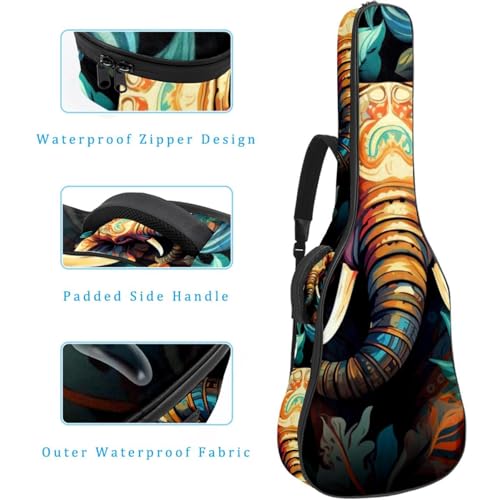 JRHEJTFZ Housse pour guitare acoustique de 1,9 cm d’épaisseur – Imperméable – Durable et élégant – Motif éléphant coloré, Multicolore 4., 42.9×16.9×4.7 in, Motif imprimé tendance - Les Beatles, Paul McCartney, John Lennon, RIngo Starr, George Harrison JRHEJTFZ Housse pour guitare acoustique de 1,9 cm d'épaisseur - Imperméable - Durable et élégant - Motif éléphant coloré, Multicolore 4., 42.9x16.9x4.7 in, Motif imprimé tendance – Image 5