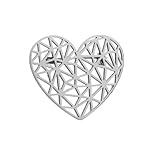 Love Trees Love Heart ブローチ ステンレススチール リボン ボタン スーツ バッジ お父さん メンズ レディース ギフト, free size, ステンレス鋼, 宝石 na