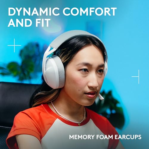 Logitech G G321 LIGHTSPEED Wireless Bluetooth Gaming Headset, dynamic comfort and fit, 16 kHz boom mic, 20+ hrs battery, PC, PS4, PS5, Nintendo Switch, Mobile - White - Image 3