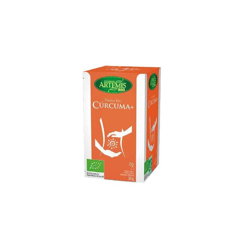 Infusión Cúrcuma Plus Bio Artemis | 20 Filtros (30g) | Infusión Ecológica con Cúrcuma, Jengibre y Especias | Antiinflamatoria y Digestiva