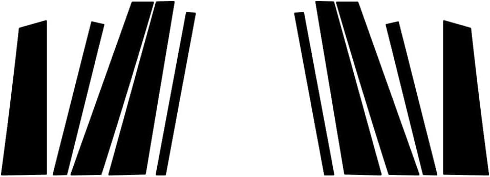 Rvinyl Pillar Post Window Trim Compatible with BMW X3 2004-2010 - Gloss (Black)