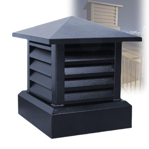 YJSGHRHL Remate de Chimenea de aleación de Aluminio, Cubierta de Chimenea de Lluvia for Techo, sombrerete de Chimenea con protección contra Animales, remates Cuadrados for chimeneas(35cm)