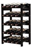 Purbambo 20-Bottle Wine Rack Freestanding Floor, 5-Tier Bamboo Wine Display Rack Storage Shelf with