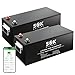 SOK Battery 12 Volt Lifepo4 Battery RV Lithium Battery, 8000+ Cycles & Support Bluetooth, Smart BMS for RV, Solar, Trailer, Trolling Motors (2-Pack 24V100Ah)