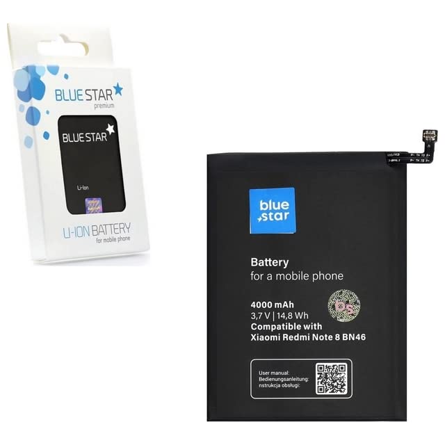 Prodotto ⭐⭐⭐⭐⭐⭐ Blue Star Batteria Premium Agli Ioni Di Litio Integrata Ottima Durata E Affidabiltà Da 4000mah Per Xiaomi Redmi Note 8