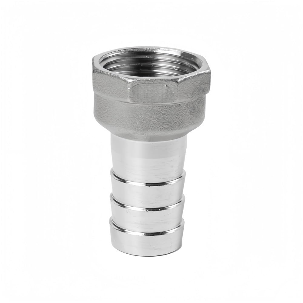 304 Stainless Steel Barbed Fitting, 304 Stainless Steel Female Thread Pipe Fitting Barbed Pagoda Coupling Multiple Sizes(32MM*1INCH)