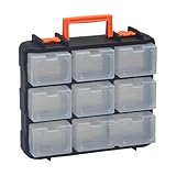 Genérico Organizador De De Herramientas Desmontable Con 16 Compartimentos, Portátil, 36x34x13cm, De Herramientas Transparente De Doble Cara, De Almacenamiento, Solución De Almacenamiento Multius