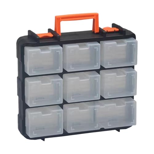 Genérico Organizador de Ferreteria,Estuche Desmontable con 16 Compartimentos - Estuche de Almacenamiento para Piezas Pequeñas - para Tornillos Clavos Pernas Juguetes Joyería Oficina Taller Garaje