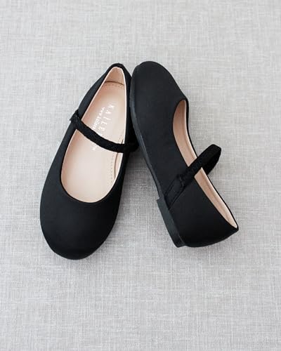KAILEE P Girls Satin Mary Jane Flats4