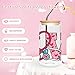 CRASHOT UV DTF Cup Wrap - 12 Sheet Nurse Valentine Wrap UV DTF Transfer Stickers, Pink Cup Wraps for 16oz Glass, Healthcare Worker Decals, DIY Crafts for Nurses Colleagues