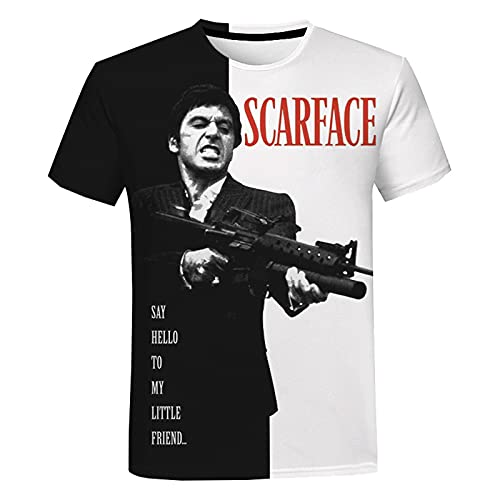 JFLY Scarface T-Shirt Film Tony Montana Imprimé 3D Streetwear Hommes Femmes Casual Mode O-Neck T-Shirt T-Shirt Surdimensionné Cover