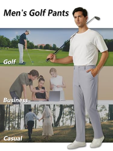 TACVASEN Golf Pants Men - 30"/32"/34" Stretch Lightweight Quick Dry Dress Pants for Men with Pockets for Work Casual 7