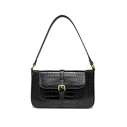 Sac à main rétro en cuir synthétique crocodile pour structurer vos looks