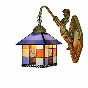 Gauua Jugendstil Buntglas Wandleuchte 1-flammig