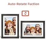 Frameo 10.1 inch Digital Picture Frame WiFi Smart Digital Photo Frame Wood IPS HD 1280 * 800 1080P Touch Screen Auto-Rotate Easy Setup to use Free Share Photos and Videos Gift for mon Father Women - Image 4