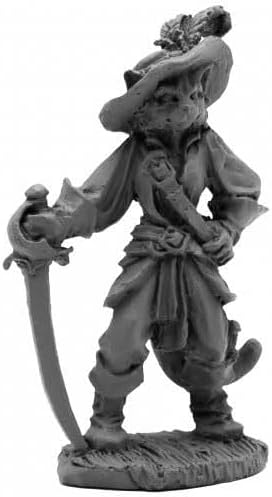 Catfolk Duelist Miniature 25mm Heroic Scale Figure Dark Heaven Legends Reaper Miniatures