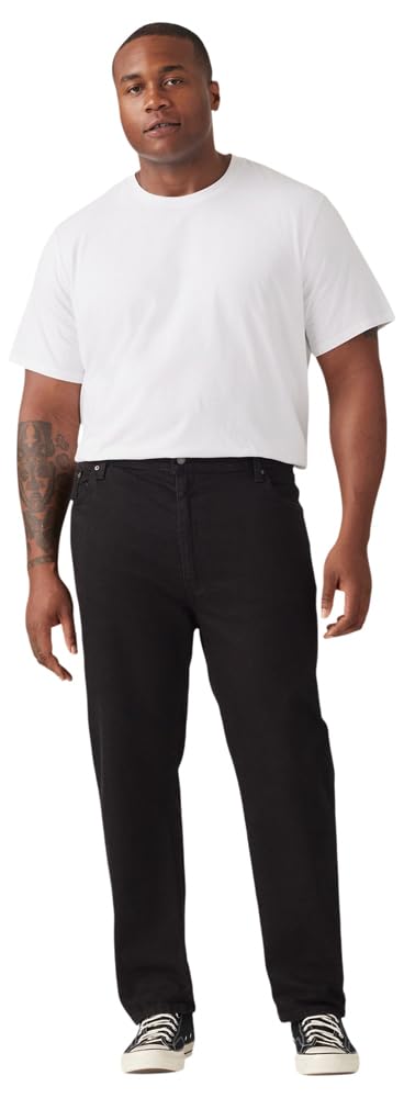 Levi's 502 Taper Jeans - Black - Mens - Size 42R - 99% Cotton, 1% Elastane