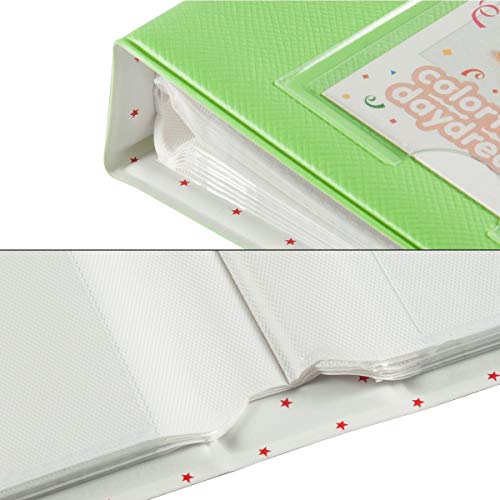 Image of ZENKO 64 Pockets Photo Album for Fujifilm Instax 13 /12 /11 /9 /8 /SE /41 /99 /Evo /Liplay 7S Instant Camera /Mini Link Printer, Polaroid Snap Touch Mint Zip Instant Camera Printer- Lime Green