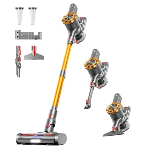 CHEBIO Cordless Vacuum Cleaner, 550W/45Kpa Vacuum Cleaners for Home with LED Display, 8 in 1 Lightweight Stick Vacuum with 60Min Runtime, Anti-tangle, Wall Mount Charging for HardFloor/Carpet/Pet Hair