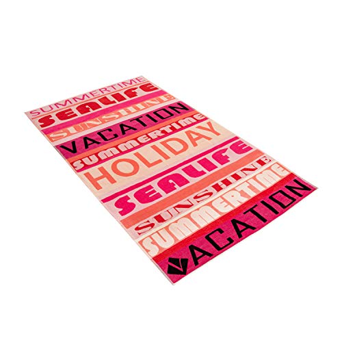 Preisvergleich Produktbild Vossen Strandtuch Summer Vacation pink, 100 x 180 cm