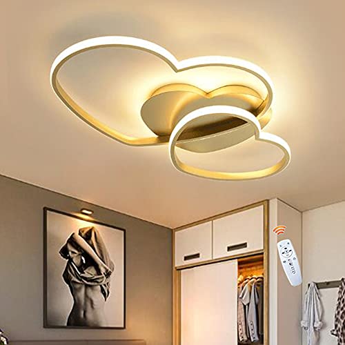 FUMIMID Plafonnier De Coeur Moderne Plafonnier LED Dimmable Lampe De Plafond Chambre D'enfant Avec Télécommande Lustre Pour Chambre Garçons Filles Salon...