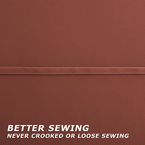 Image of KOUFALL Rust Western Curtains for Bedroom 72 Inch Length 2 Panels Set Blackout Room Darkening Light Blocking Insulated Thermal Curtains for Living Room,Terracotta Red,42x72 Inches Long